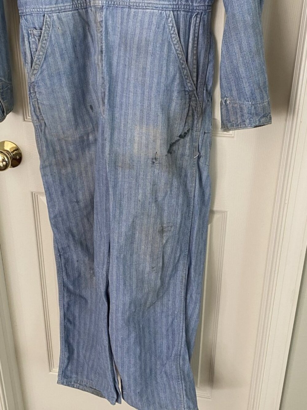 VTG Montgomery Ward Pioneer Herringbone Coveralls Utility Halloween Costume - Picture 3 of 16